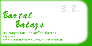 bartal balazs business card